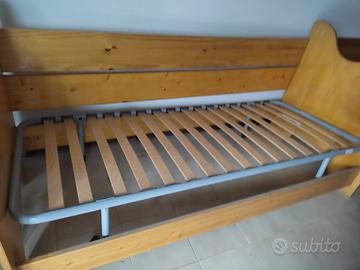 letto singolo con materasso 