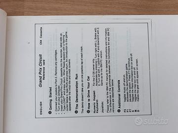 Manuale videogioco Grand Prix Circuit Commodore 64