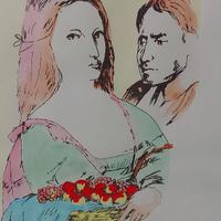 LITOGRAFIA DOMENICO PURIFICATO FIRMATA & NUMERATA