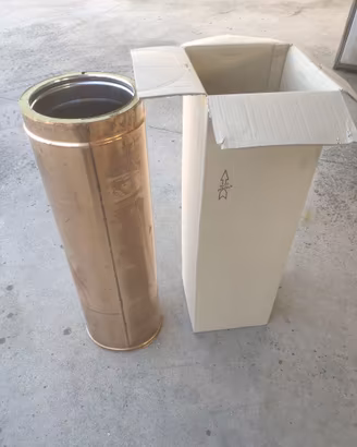Canna fumaria in rame per esterno con accessori