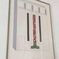 Lucio Del Pezzo serigrafia e collage