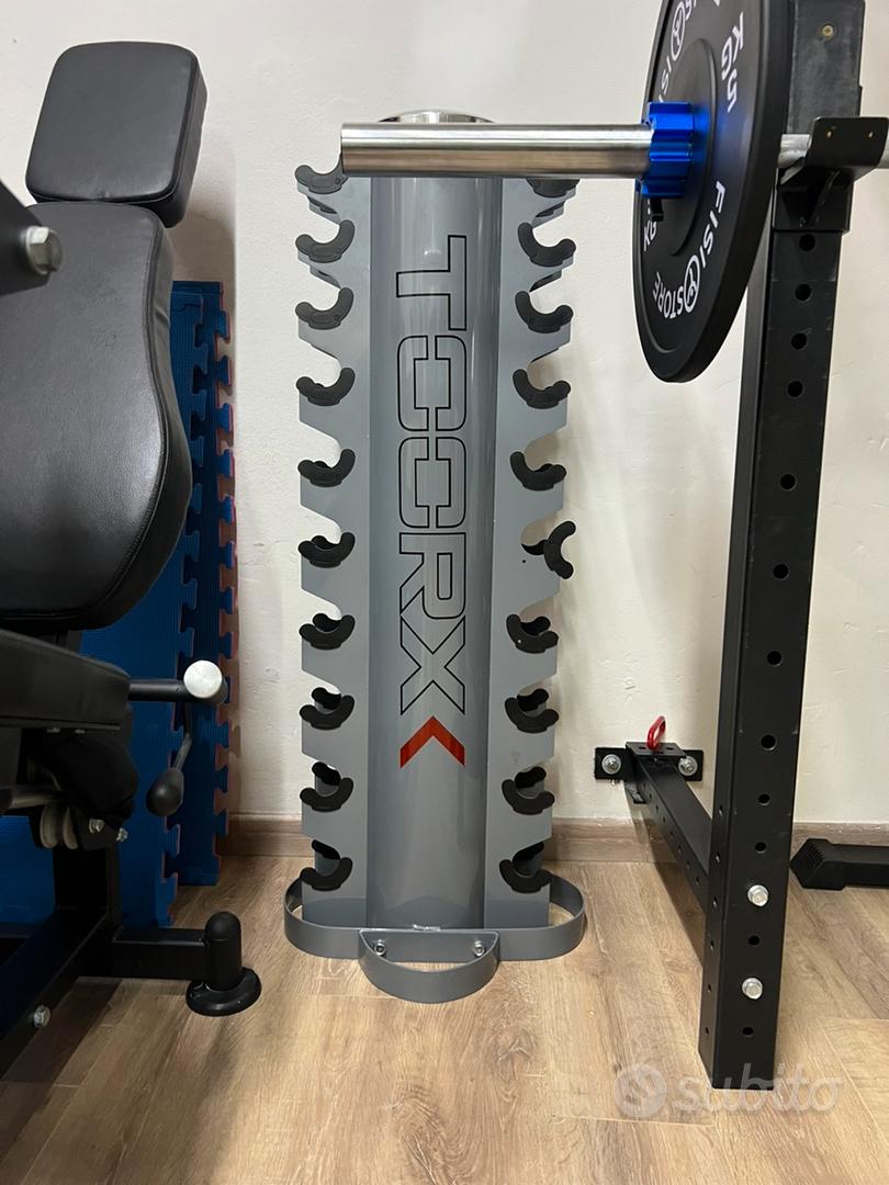 Rastrelliera Per Manubri (2 Pezzi) + Panca Per Allenamento Con Manubri - K-Sport