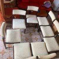 Set 8 sedie anni ‘60-‘70 tipo Franco Asnaghi