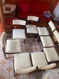 Set 8 sedie anni ‘60-‘70 tipo Franco Asnaghi