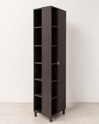 Mobile bagno alto – legno scuro con ripiani