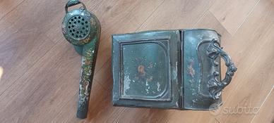 Porta carbone + mantice Clark vittoriani del 1850