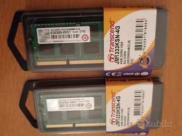 Kit memorie RAM 8 giga ddr3 1333 x Mac e notebook