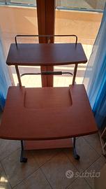 Stazione per Computer e Stampante con rotelle