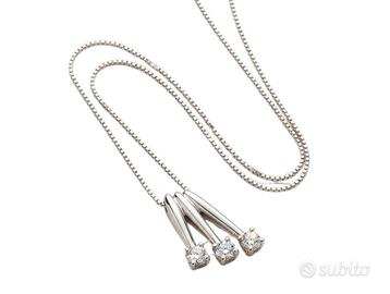 Collana Trilogy Diamanti  CT 0,21 Oro 18kt donna