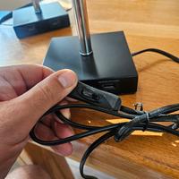 coppia lampade per comodino nere touch usb