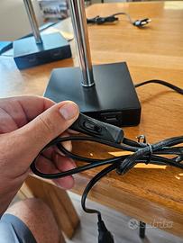 coppia lampade per comodino nere touch usb
