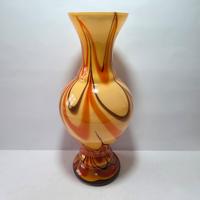 Vaso in vetro opalino di Murano sfumature arancio