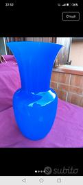 Vaso Murano Vetreria Colonna Blu Cobalto