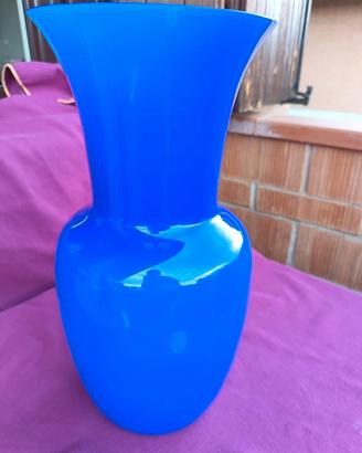 Vaso Murano Vetreria Colonna Blu Cobalto