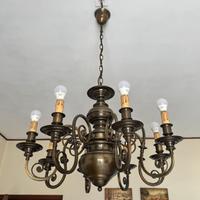 lampadario in ottone