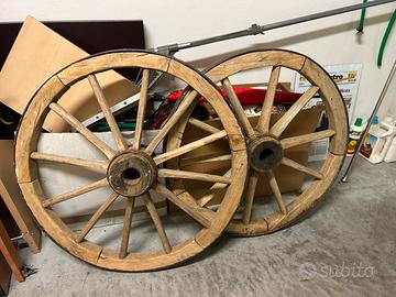 Ruote di carro in legno