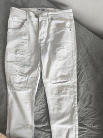 Jeans Bianchi strappati Leox Denim