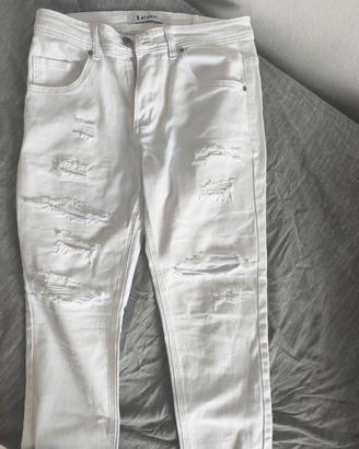 Jeans Bianchi strappati Leox Denim