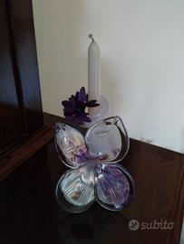 porta candela vetro di murano 