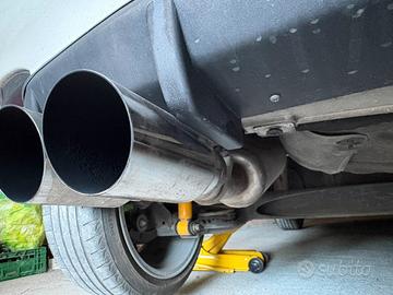 Scarico acciaio inox grande punto