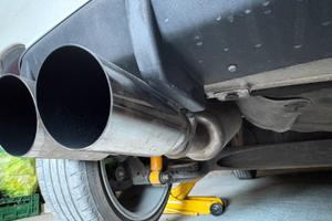 Scarico acciaio inox grande punto