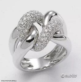 ANELLO GROUMETTE ORO 18kt. E DIAMANTI NATURALI