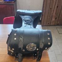 Borse laterali moto custom morbide nere