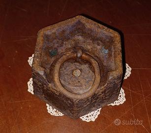 RARO ANTICO PESO IN FERRO 2 CHILI MERCANTI ANNI 60