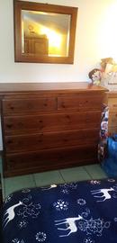 Cassettiera artigianale con specchio 