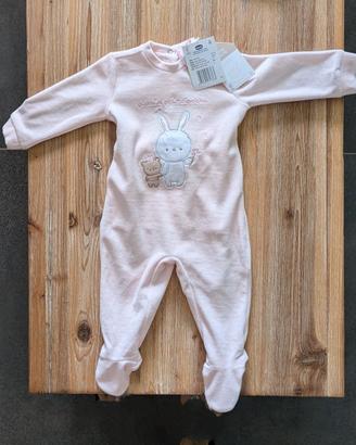 Tutina chicco ciniglia neonata 9 mesi NUOVA