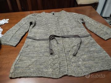 cardigan lana mohair verde