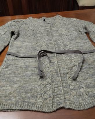 cardigan lana mohair verde