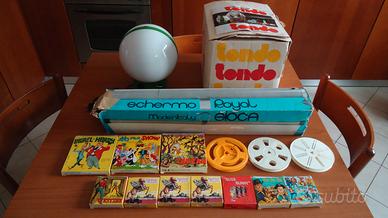 Proiettore Tondo Polistil+9 film +schermo Royal