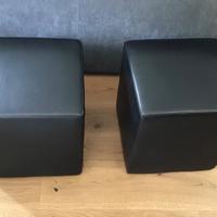 Coppia pouff ecopelle