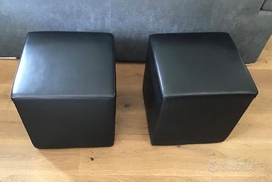 Coppia pouff ecopelle