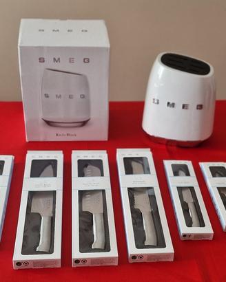 CEPPO COLTELLI SMEG + SET  6 COLTELLI (NUOVO)