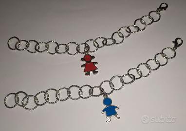 coppia braccialetti con charms 