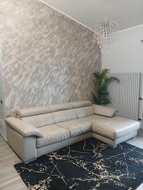 Divano letto  in pelle angolare