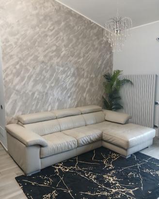 Divano letto  in pelle angolare