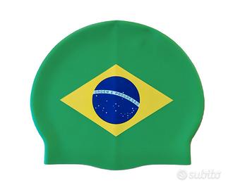 Cuffia da nuoto BRASILE adulti silicone nuovo