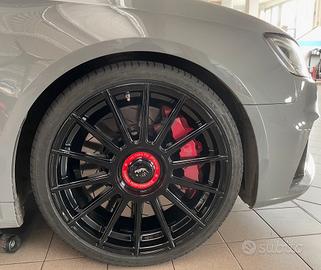 Cerchi 19” AVUS MC-09 black red cap et45 Audi