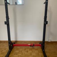 Rack + bilanciere + dischi + manubri