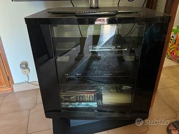 Mobiletto tv nero e vetro