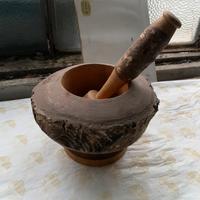 Mortaio vintage in legno