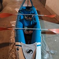 Kayak bi-posto con carrello per il trasporto 
