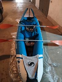Kayak bi-posto con carrello per il trasporto 