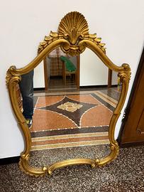 Specchiera in stile barocco cornice dorata