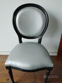 Sedia impero struttura legno imbottita