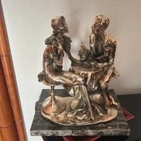 Satua con base in marmo