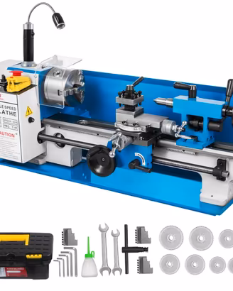 Mini Tornio 550 W Velocità  Regolabile 3 Griffe